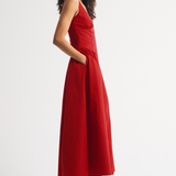 Robe Midi à Pois Sans Manches