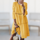 Robe Chemise Midi à Taille Nouée