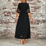 Robe Longue Classique Noire Femme