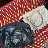 Sac cabas en cuir vieilli clouté pour femme