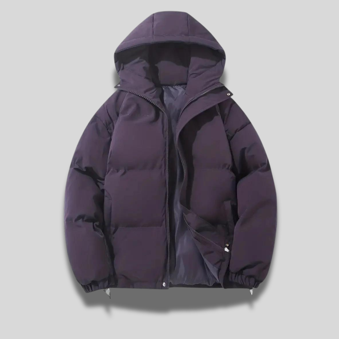 Doudoune Courte Oversize Capuche Rembourrée Confort Hiver