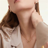 Collier maille femme en acier inoxydable plaqué or