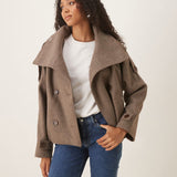Arielle | Manteau Caban Chic en Laine pour l’Automne