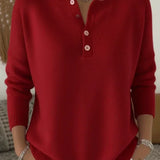Pull Automne Élégant Noir Femme