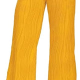 Pantalon Large Rayé à Taille Haute