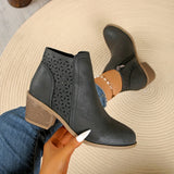 Bottines orthopédiques femme à découpes laser