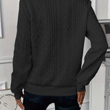 Pull Femme Zippé Col Rond Texturé