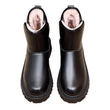 Bottines Fourrées Courtes Semelle Robuste Hiver