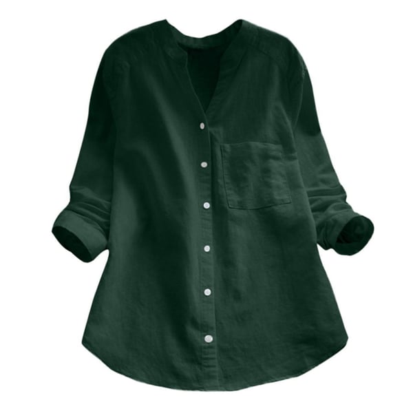Chemisier Femme Coton Boutonné – Blouse Élégante et Légère