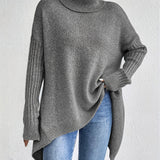 Pull Automne Élégant Vert Femme