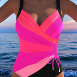 Maillot de Bain Femme Une Pièce à Col V Croisé