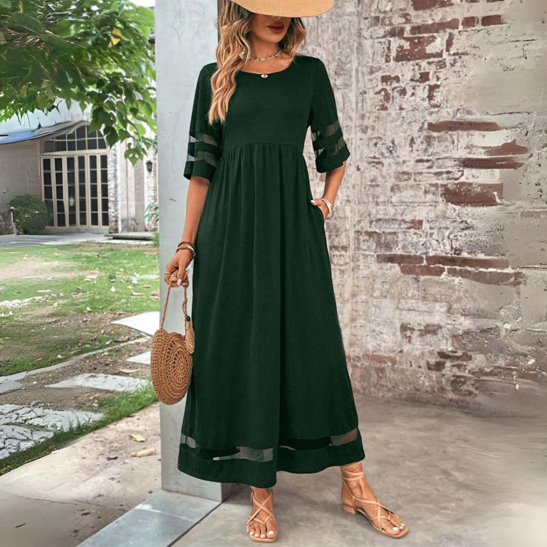 Robe Longue Classique Noire Femme