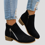 Bottines femme à zip latéral et semelle rembourrée