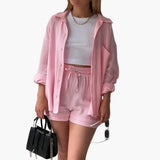 Ensemble Chemise Rayée Short Confort Estival