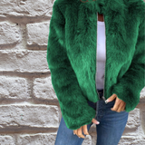 Veste d'automne femme à col haut zippée