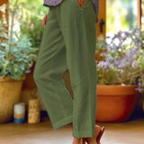 Pantalon en Lin Coupe Droite