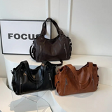 Sac porté épaule femme en simili cuir, bandoulière amovible