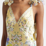 Robe Longue Fleurie Volants Romantiques