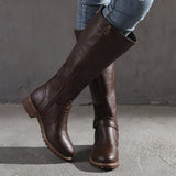 Zénaïde | Bottes Hautes Féminines à Talon Bloc & Bout Rond Élégant