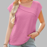 Asymmetrisk T Shirt Casual Stil Let Komfort