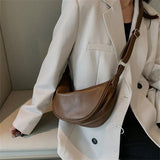 Sac Croissant Bandoulière Femme Réglable à Zip