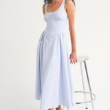 Robe Midi à Pois Sans Manches