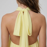 Robe Courte Dos Nu à Col Noué