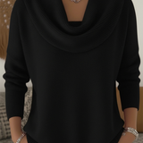Pull femme en maille côtelée col bénitier