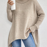 Pull Automne Élégant Vert Femme