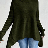 Pull Automne Élégant Vert Femme