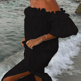 Robe Femme Longue Épaules Dénudées Bohème