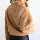 Veste Femme Sherpa Douce Zippée Hiver