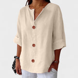 Chemise Ample Boutonnée à Manches Courtes