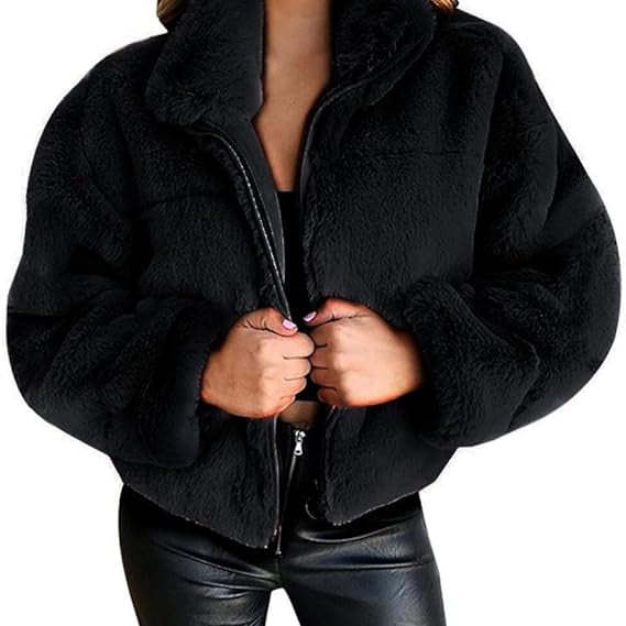 Veste Femme Sherpa Douce Zippée Hiver