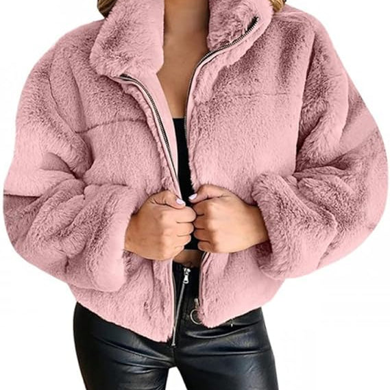 Veste Femme Sherpa Douce Zippée Hiver