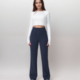 Pantalon Droit Taille Haute Confort Coupe Moderne