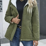 Veste Femme Hiver Doublure Chaude à Capuche