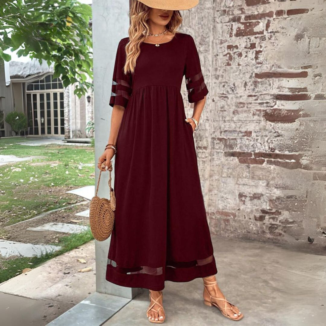 Robe Longue Classique Noire Femme