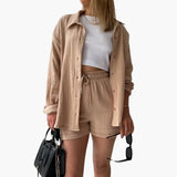 Ensemble Chemise Rayée Short Confort Estival