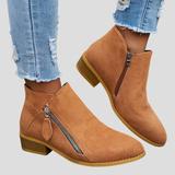 Bottines femme à zip latéral et semelle rembourrée