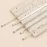 Set de 5 bracelets ajustables en acier inoxydable