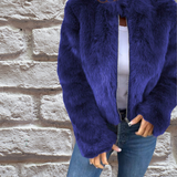 Veste d'automne femme à col haut zippée