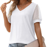 Elegant Løs Skjorte Casual Stil Let Komfort