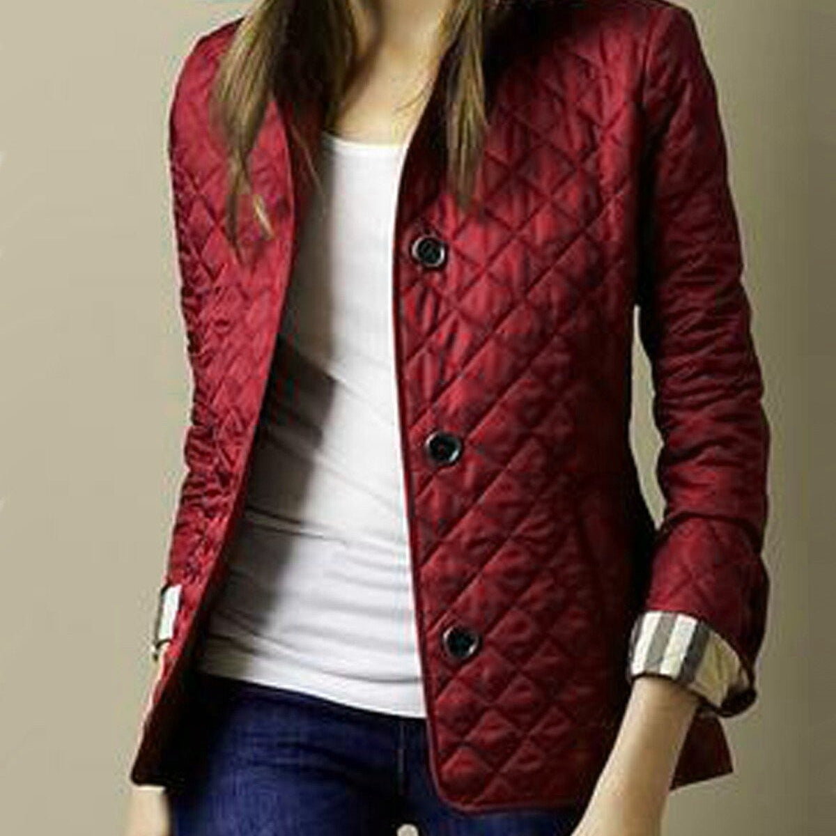 Veste Femme Matelassée Élégante Boutonnée