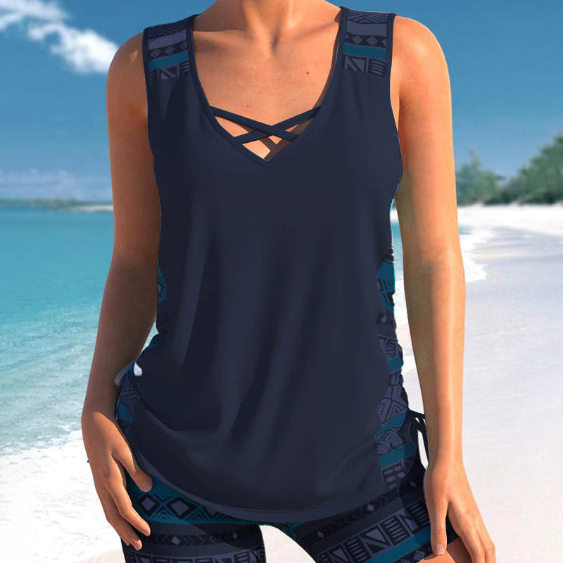Ensemble Été Femme Débardeur Sport et Short Imprimé