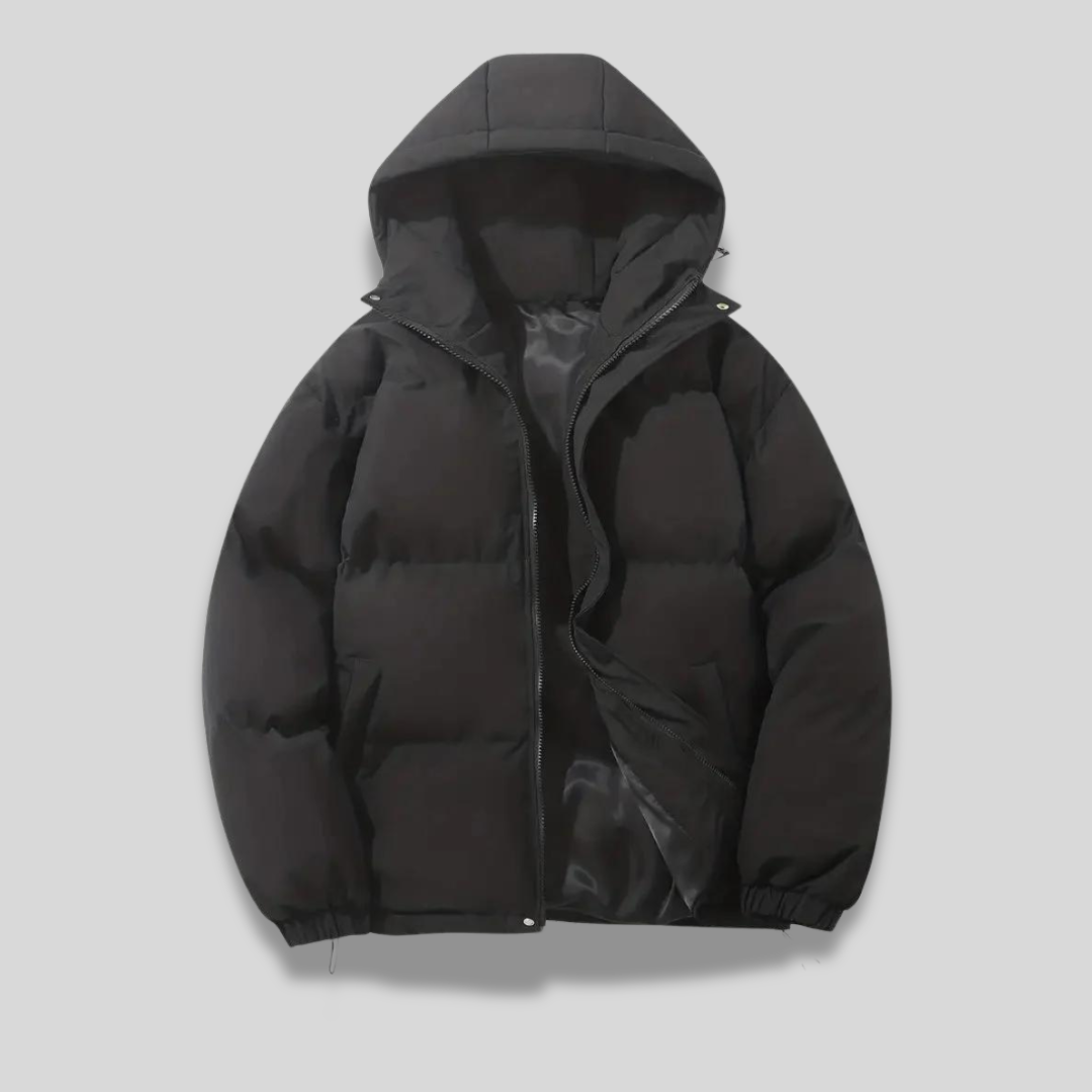Doudoune Courte Oversize Capuche Rembourrée Confort Hiver