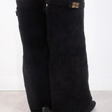Evy | Bottes Élégantes en Suède avec Accents Dorés