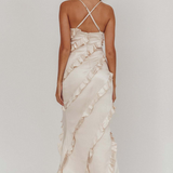 Robe Longue Volants Cascade Élégance Romantique