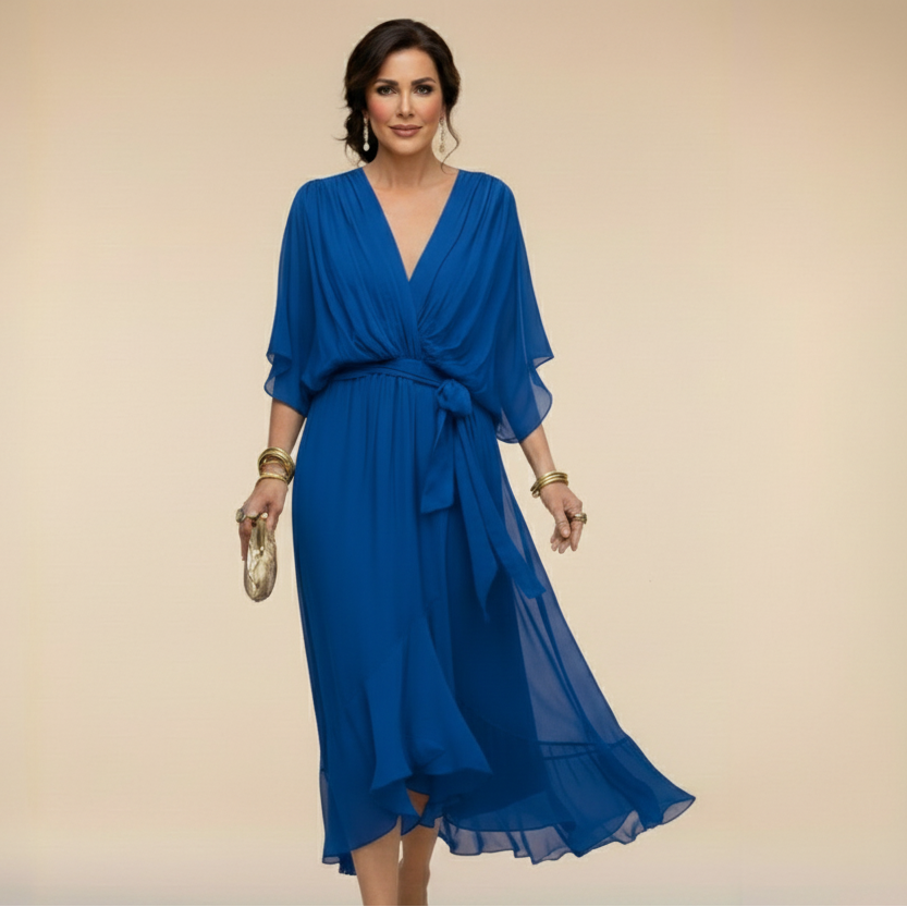 Robe Élégante Verte Femme