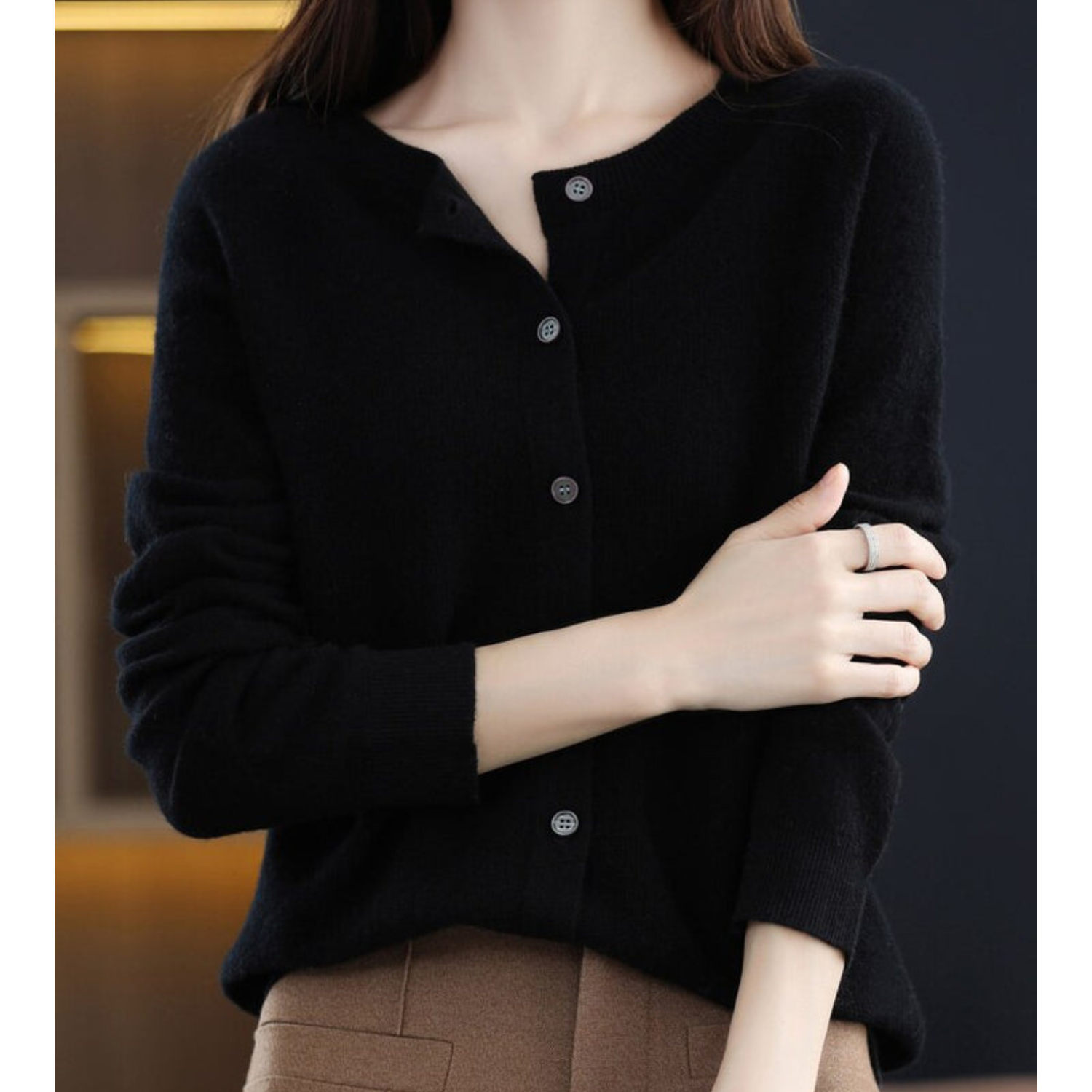 Cardigan Femme Boutonné – Pull Maille Fine Élégant